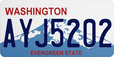 WA license plate AYJ5202