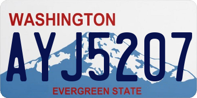 WA license plate AYJ5207