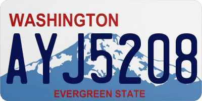 WA license plate AYJ5208