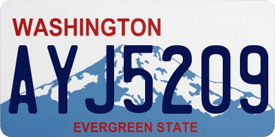 WA license plate AYJ5209