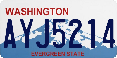 WA license plate AYJ5214