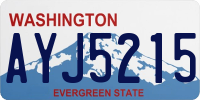WA license plate AYJ5215