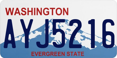 WA license plate AYJ5216