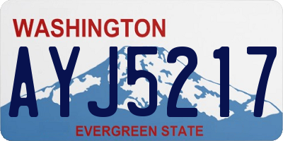 WA license plate AYJ5217