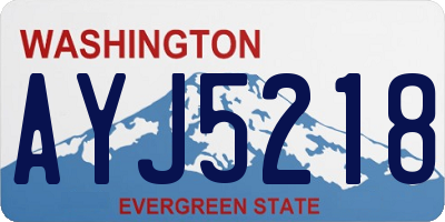 WA license plate AYJ5218
