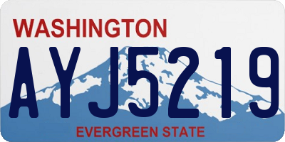 WA license plate AYJ5219