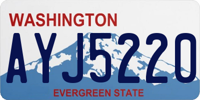 WA license plate AYJ5220