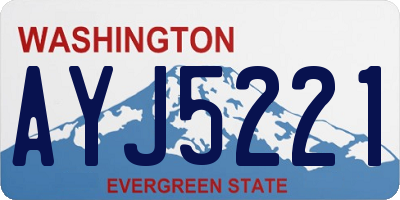 WA license plate AYJ5221