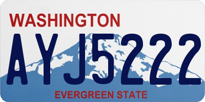 WA license plate AYJ5222