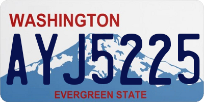 WA license plate AYJ5225