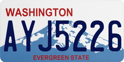 WA license plate AYJ5226