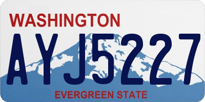 WA license plate AYJ5227
