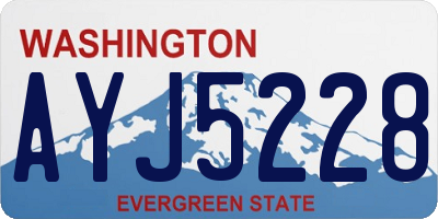 WA license plate AYJ5228