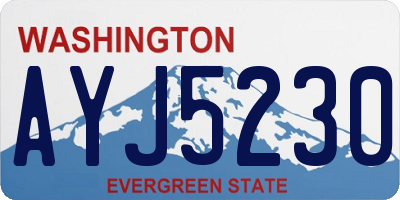 WA license plate AYJ5230