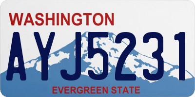 WA license plate AYJ5231