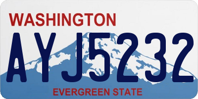 WA license plate AYJ5232