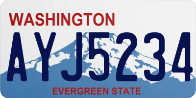 WA license plate AYJ5234