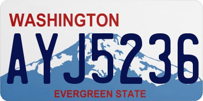 WA license plate AYJ5236