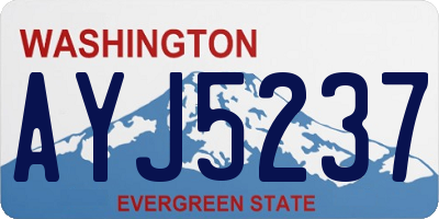 WA license plate AYJ5237