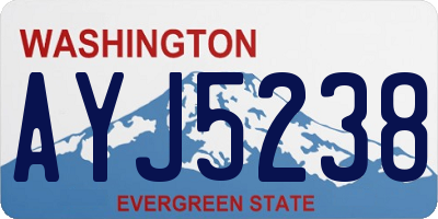 WA license plate AYJ5238