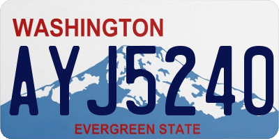 WA license plate AYJ5240