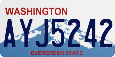 WA license plate AYJ5242