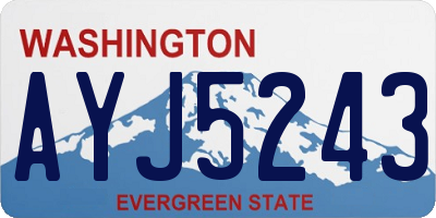 WA license plate AYJ5243
