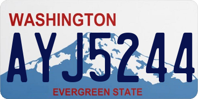 WA license plate AYJ5244