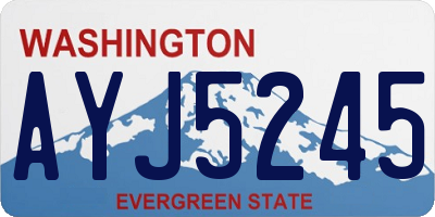 WA license plate AYJ5245
