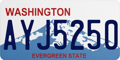 WA license plate AYJ5250