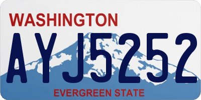 WA license plate AYJ5252