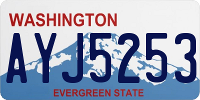 WA license plate AYJ5253