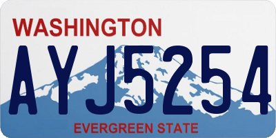 WA license plate AYJ5254