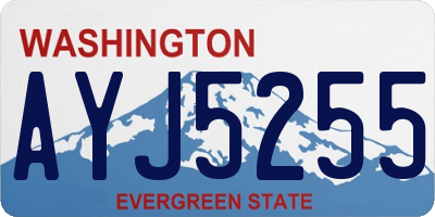 WA license plate AYJ5255