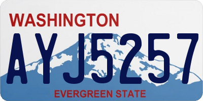 WA license plate AYJ5257