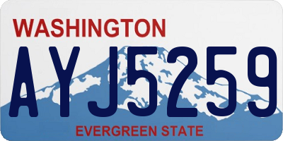 WA license plate AYJ5259