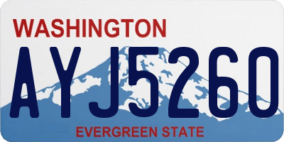 WA license plate AYJ5260