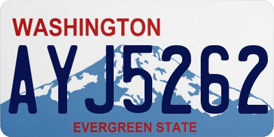 WA license plate AYJ5262