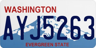 WA license plate AYJ5263