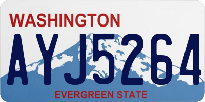 WA license plate AYJ5264