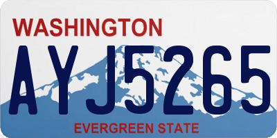 WA license plate AYJ5265