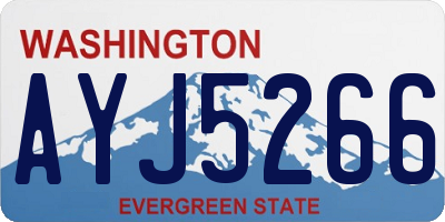 WA license plate AYJ5266