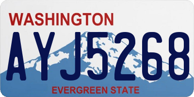 WA license plate AYJ5268
