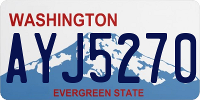 WA license plate AYJ5270
