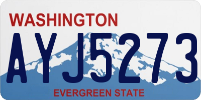 WA license plate AYJ5273
