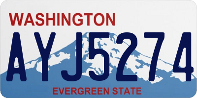 WA license plate AYJ5274