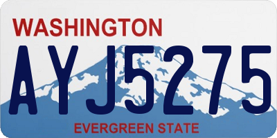 WA license plate AYJ5275
