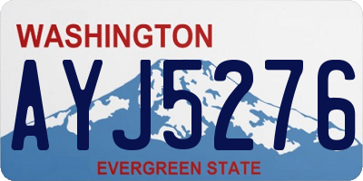 WA license plate AYJ5276
