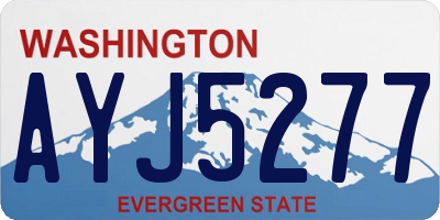 WA license plate AYJ5277