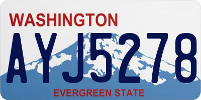 WA license plate AYJ5278